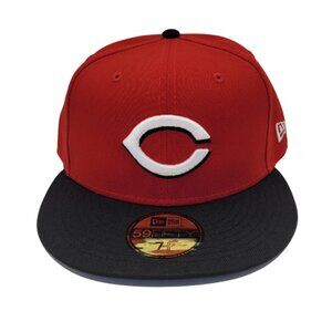 MLB New Era Cincinnati Reds 7 5/8 Red/Black Fitted Cap